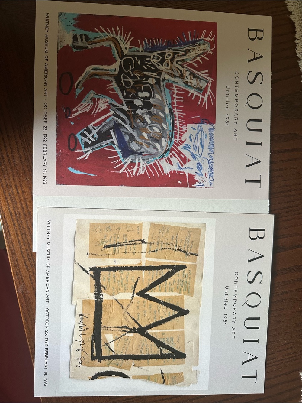 2 Basquiat Cardstock Print- fits 8x10 frame new
